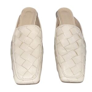 Women's White Woven Slip-On Shoes